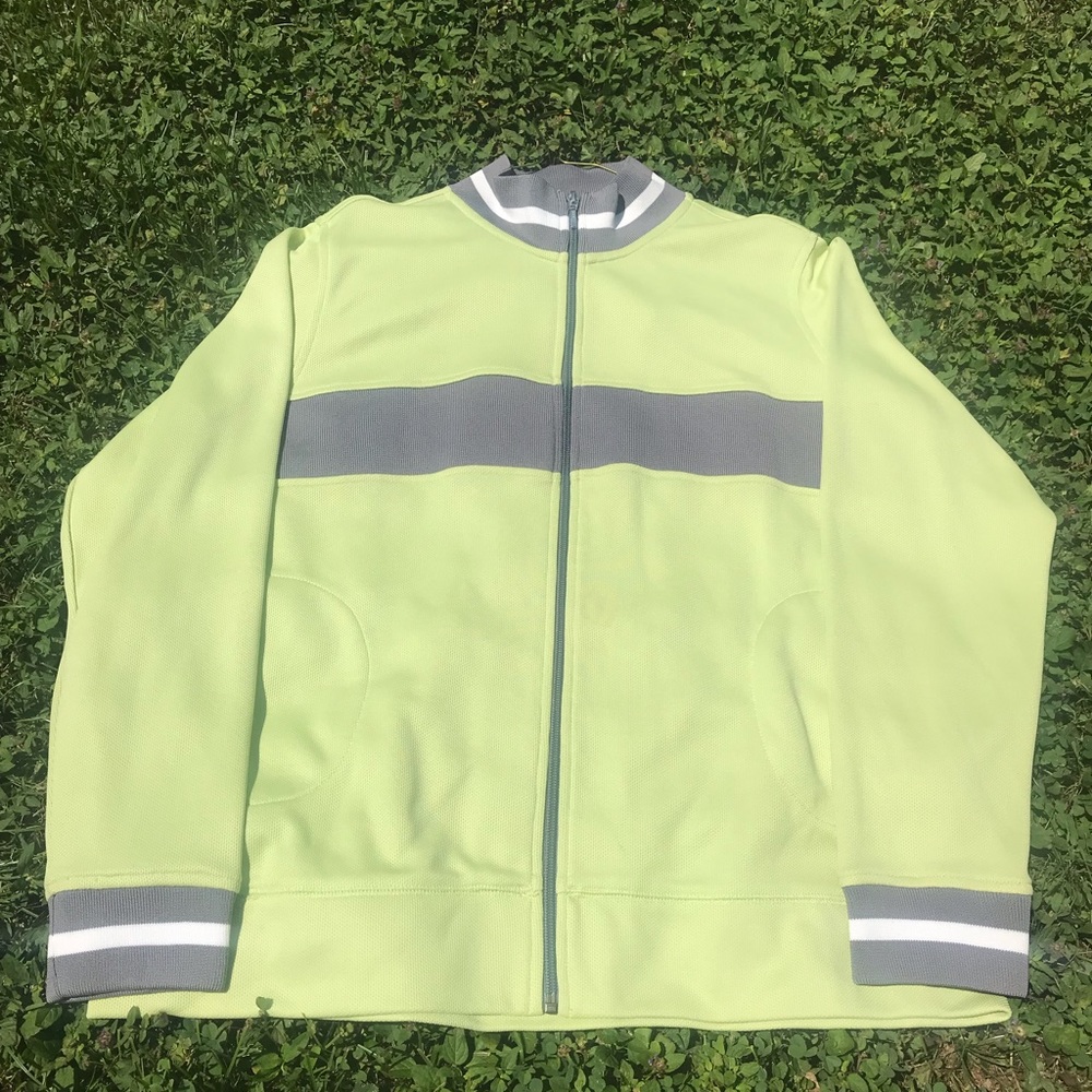 Lime green zip up jacket